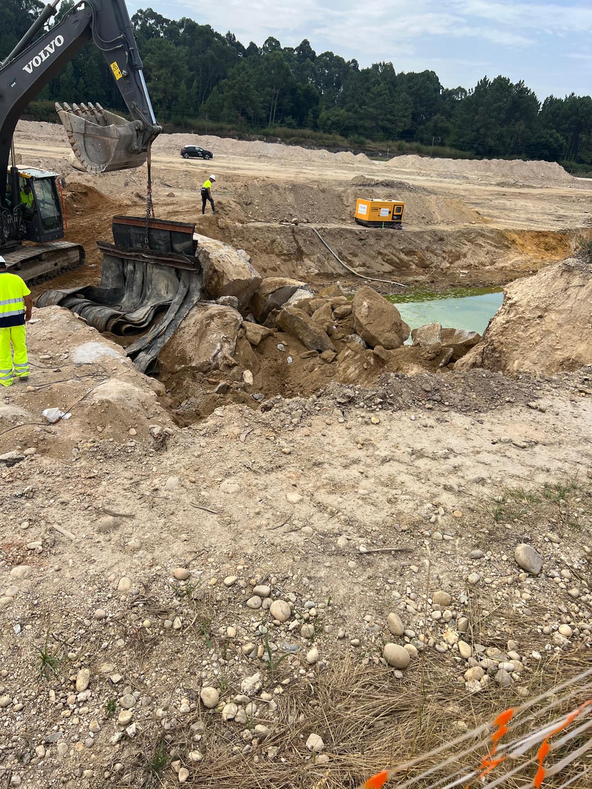 Movimiento de tierras de la obra Apartadero Ferroviario PLISAN